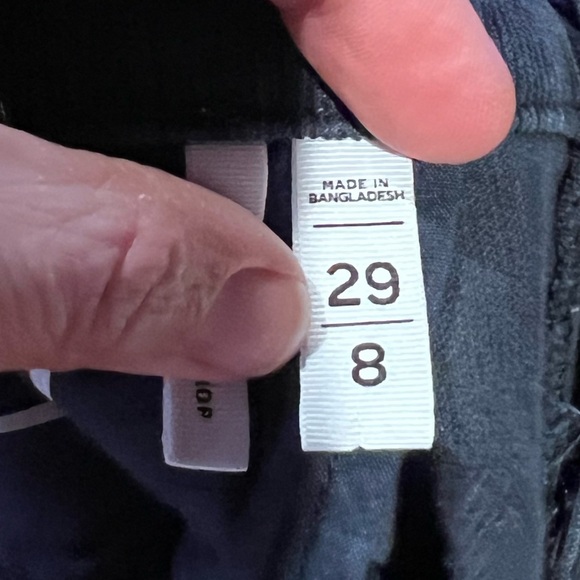 LOFT Cropped Flare Corduroy Pants - Midnight Blue Size 8 - Picture 5 of 7